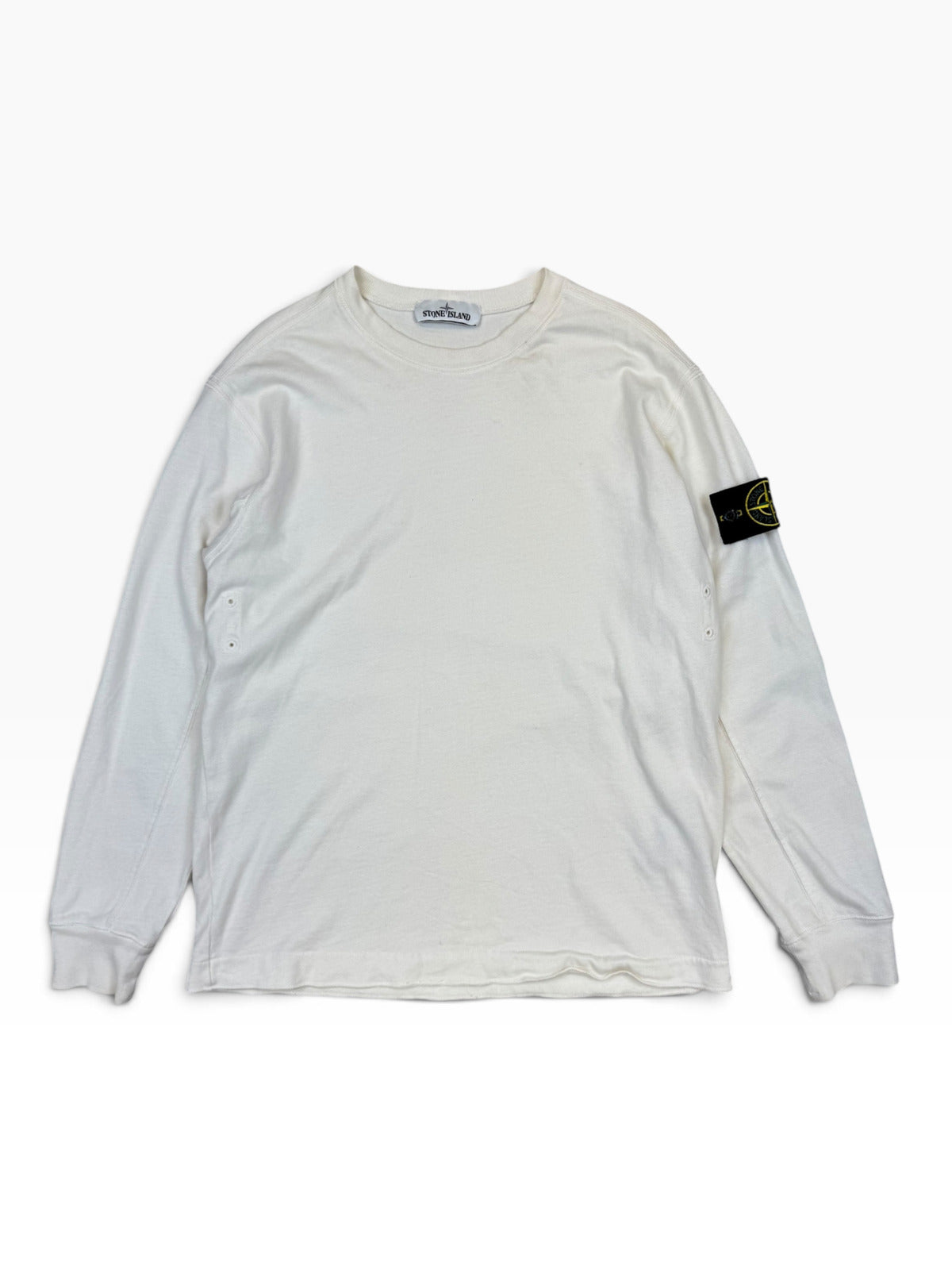 Stone Island AW2019 White Cotton Crewneck Sweatshirt - S
