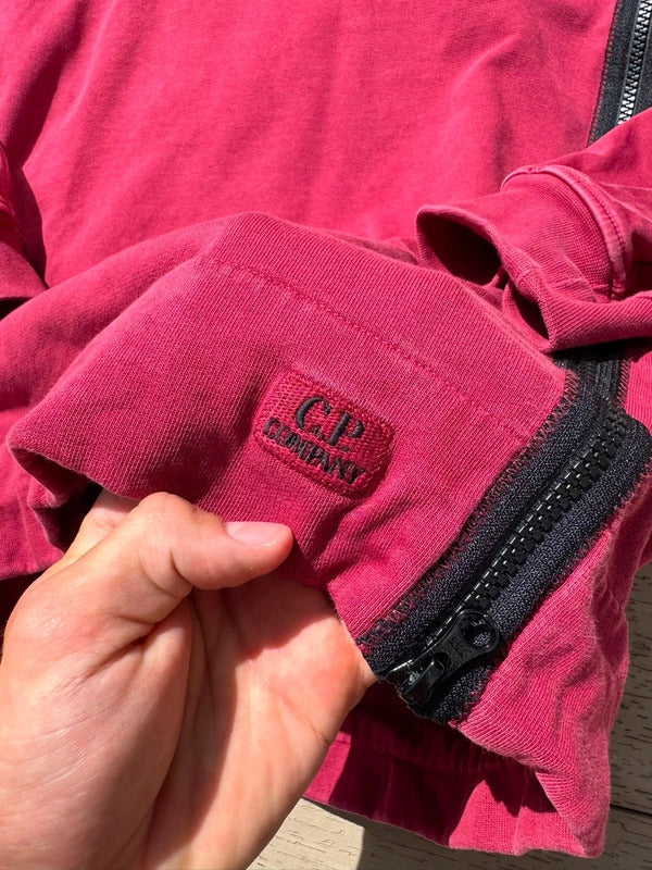 Red CP Company Goggle Hoodie