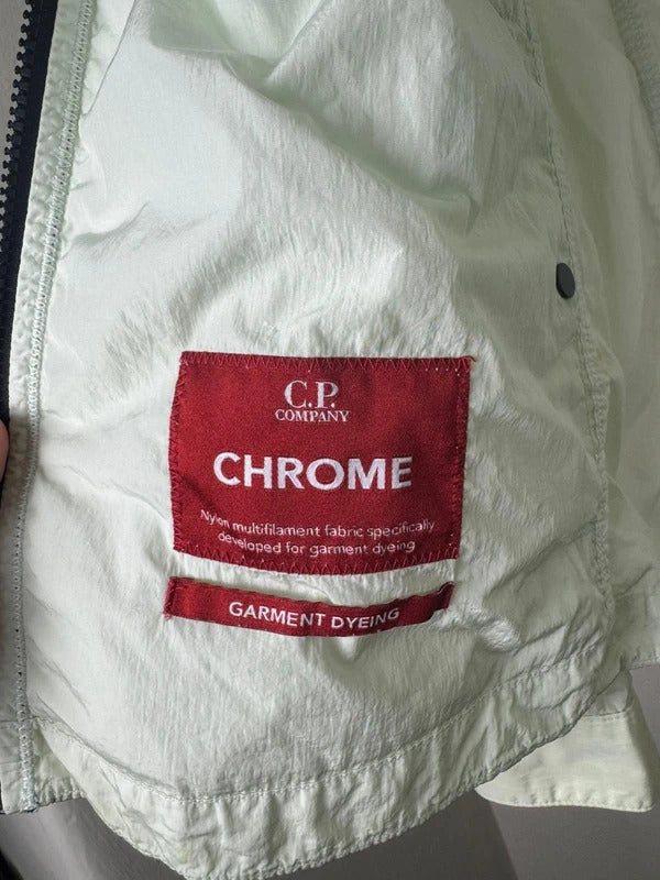 C.P. Company Chrome Hooded Jacket in Mint Green