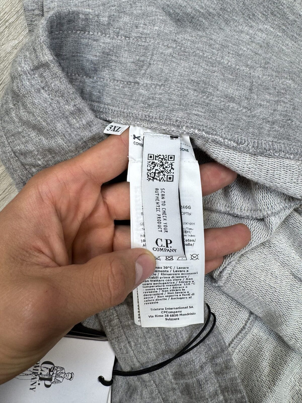 C.P. Company Micro Lens Fleece Cargo Shorts - Grey - 3XL