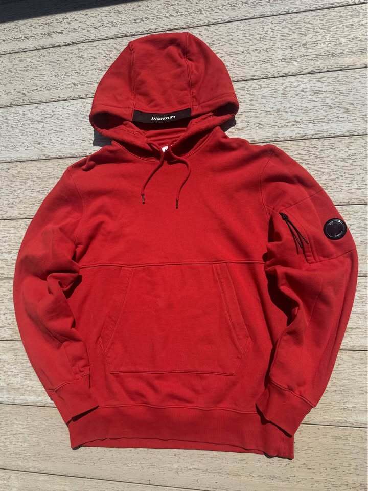 CP Company Hoodie in Brick Red