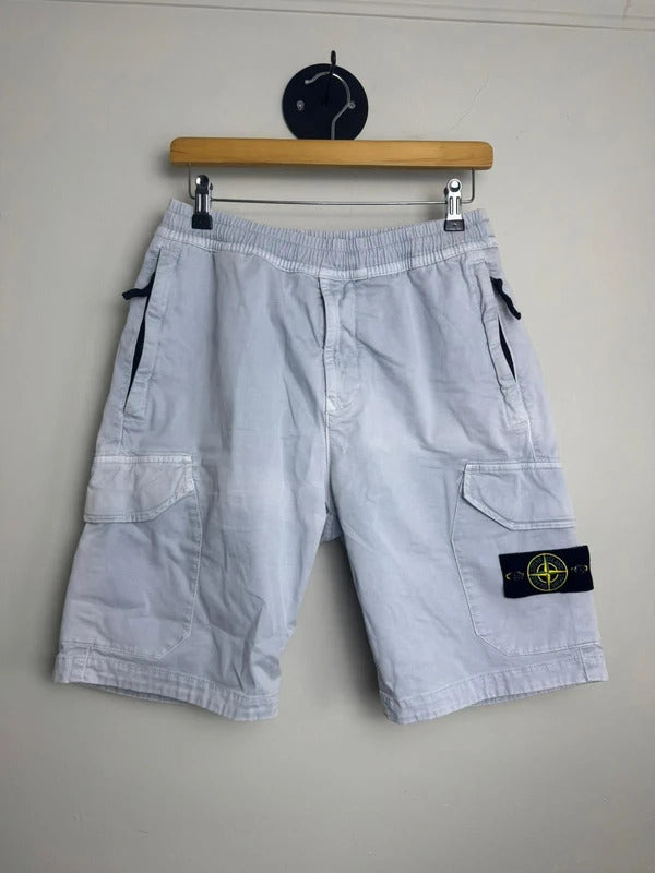 Stone Island Baby Blue Cargo Shorts