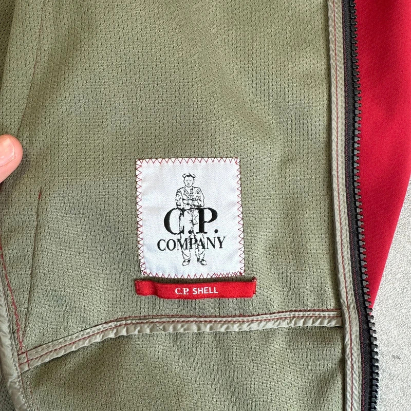 C.P. Company Goggled Soft Shell Jacket in Red