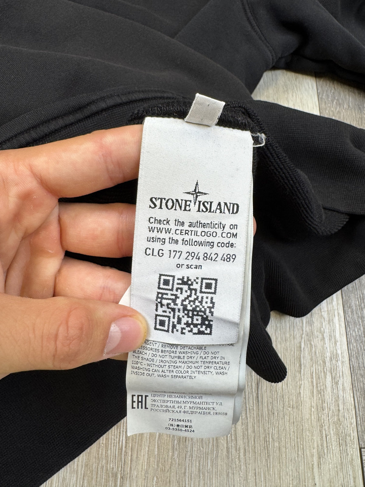 Stone Island Black SS20 Garment-Dyed Cotton Fleece Hoodie - Large
