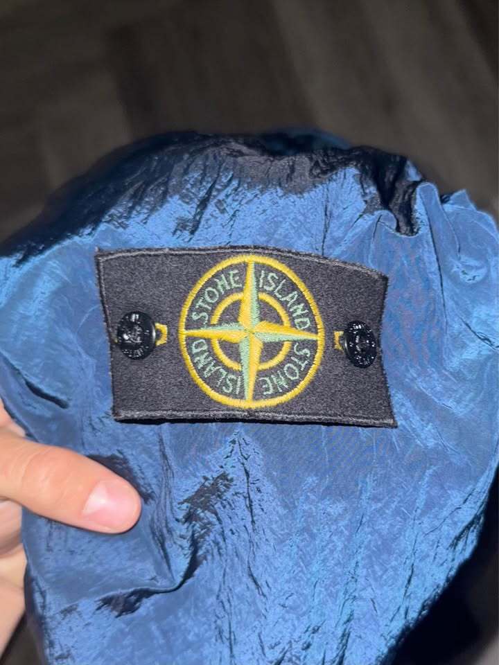 Blue Stone Island Nylon Metal Shimmer Jacket