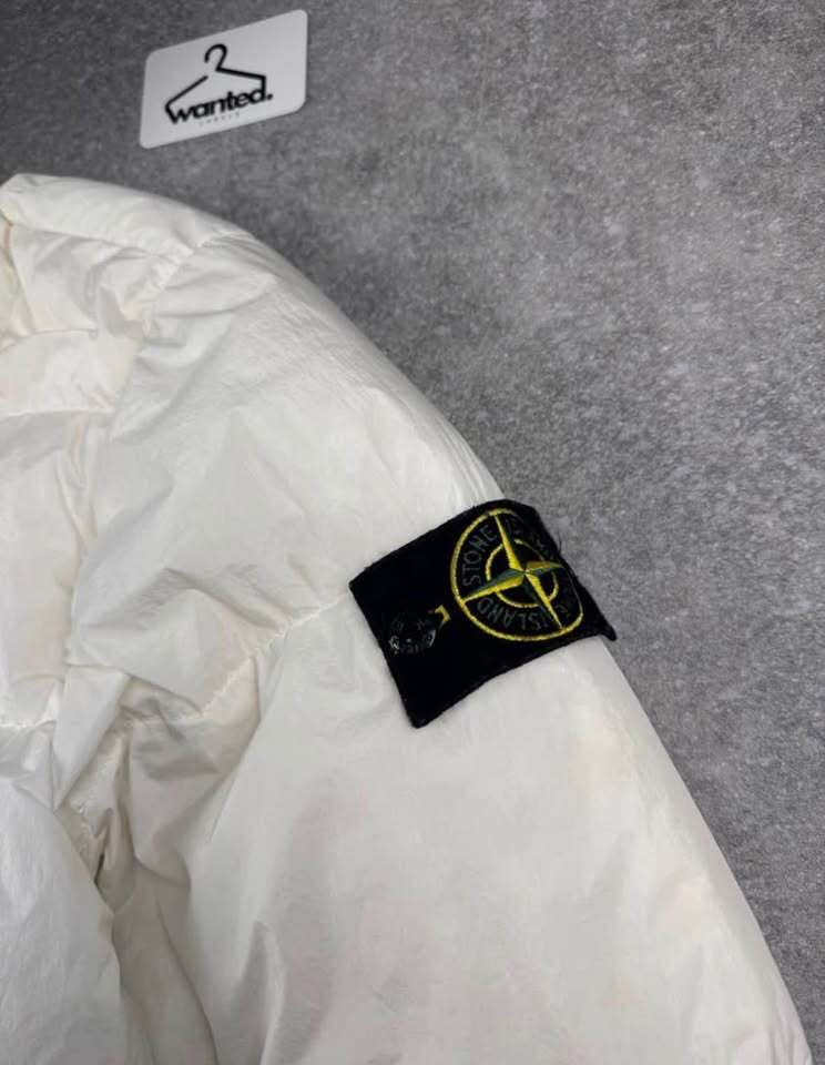 White Stone Island Crinkle Reps NY Down Jacket