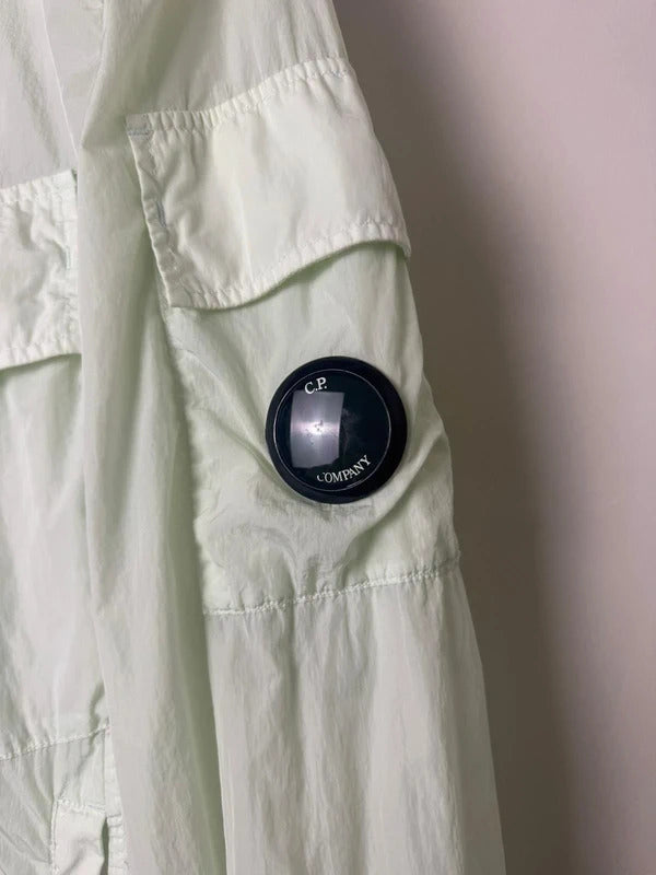 C.P. Company Chrome Hooded Jacket in Mint Green