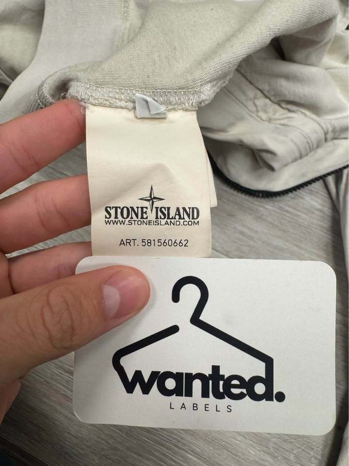Rare Stone Island Two-Tone Nylon/Cotton Hooded Jacket