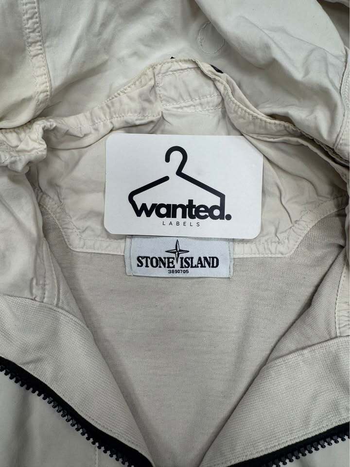 Rare Stone Island Two-Tone Nylon/Cotton Hooded Jacket