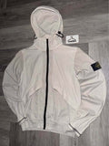 Rare Stone Island Two-Tone Nylon/Cotton Hooded Jacket