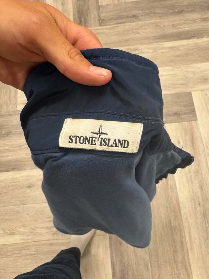 Blue Stone Island Nylon Metal Shimmer Jacket