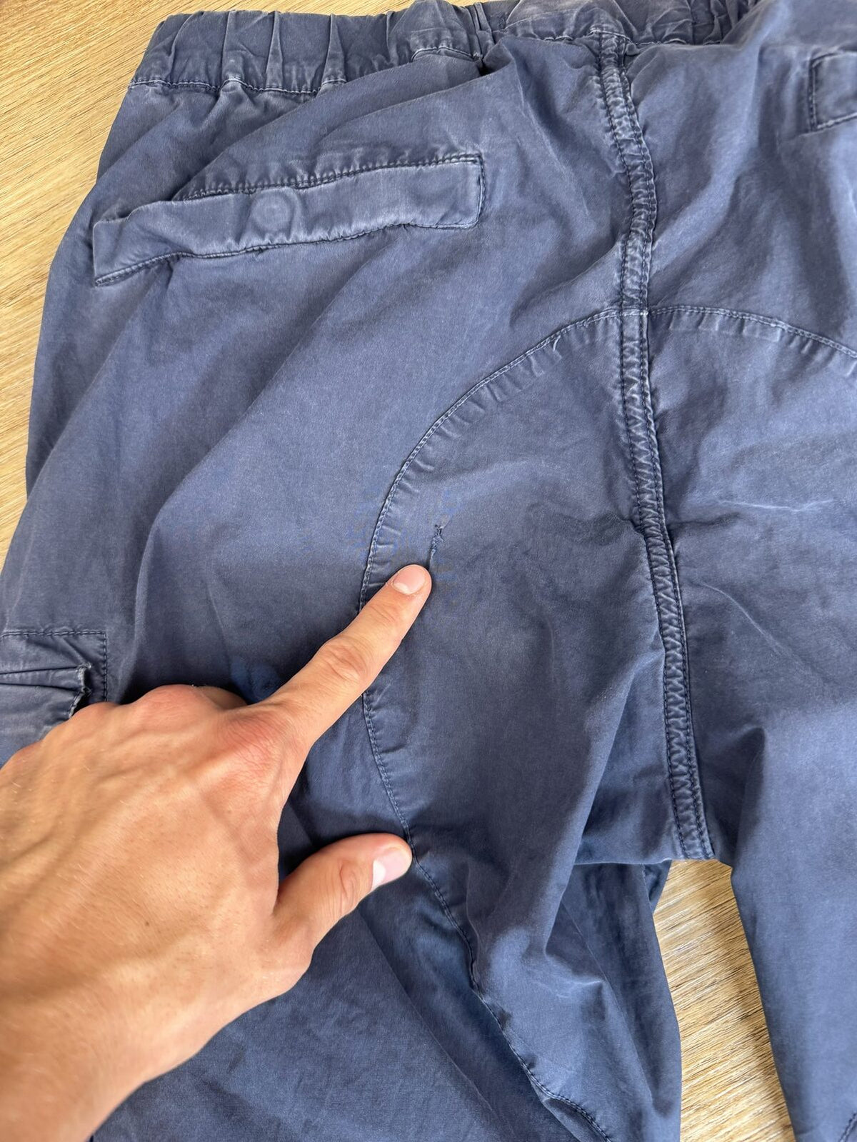Stone Island Navy Cotton Cargo Joggers (Type RE-T) - W30