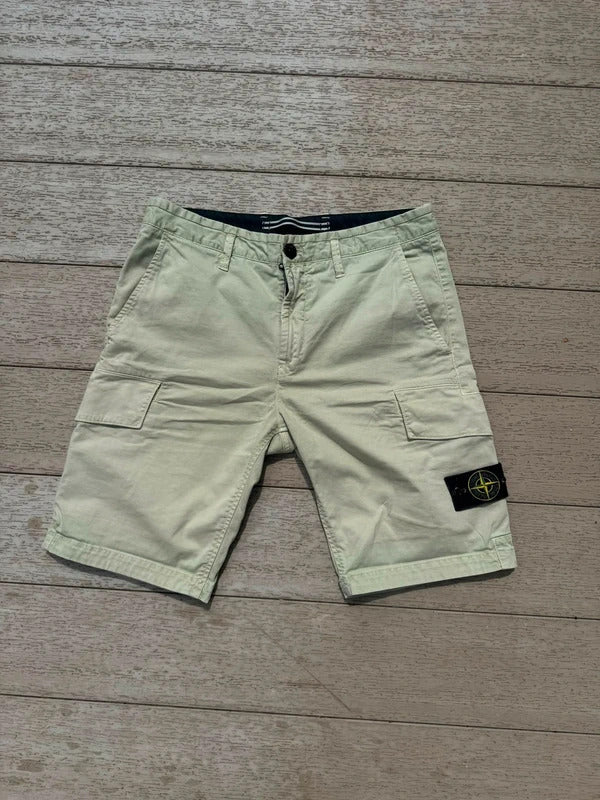 Stone Island Cargo Shorts in Mint Green