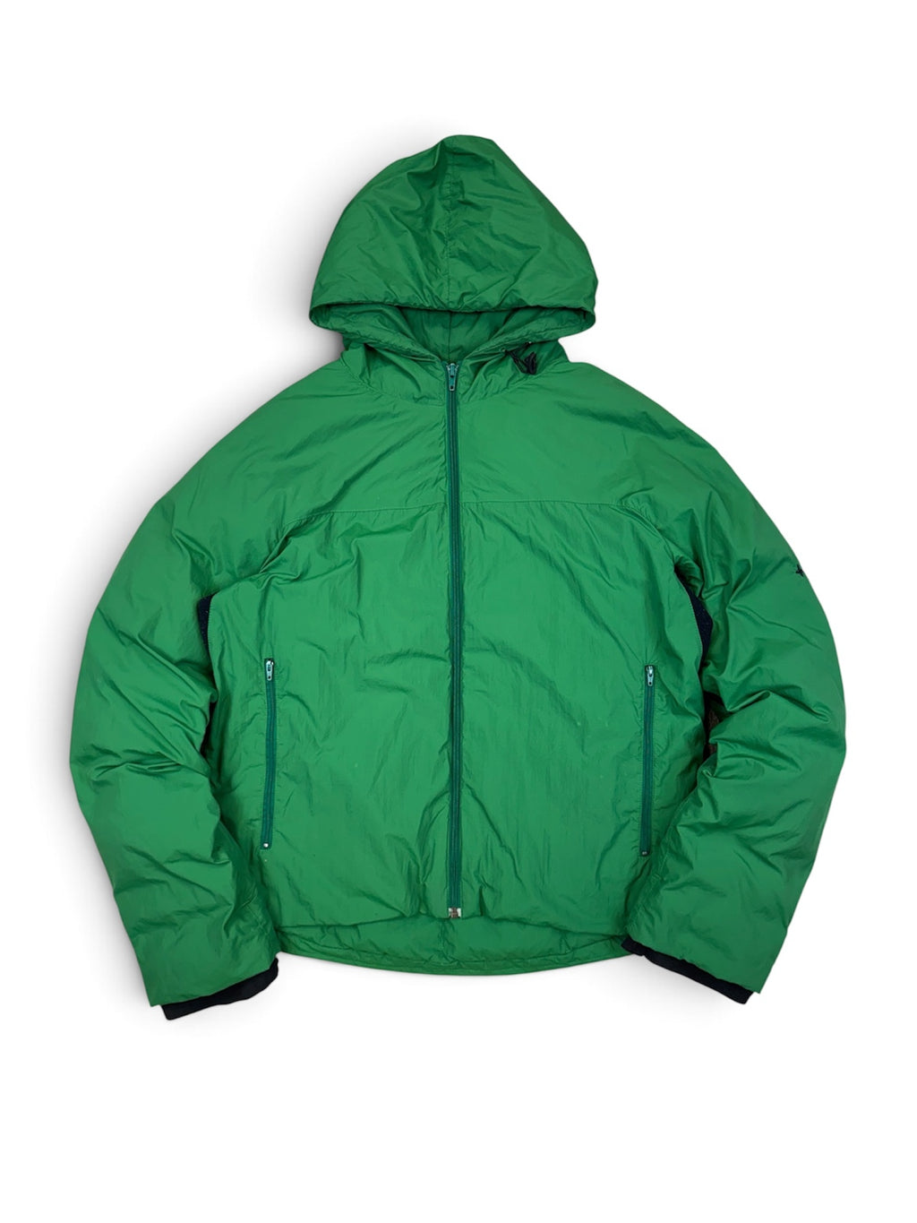 Stone Island Denims Vintage AW04 Green Nylon Goose Down Jacket - Large