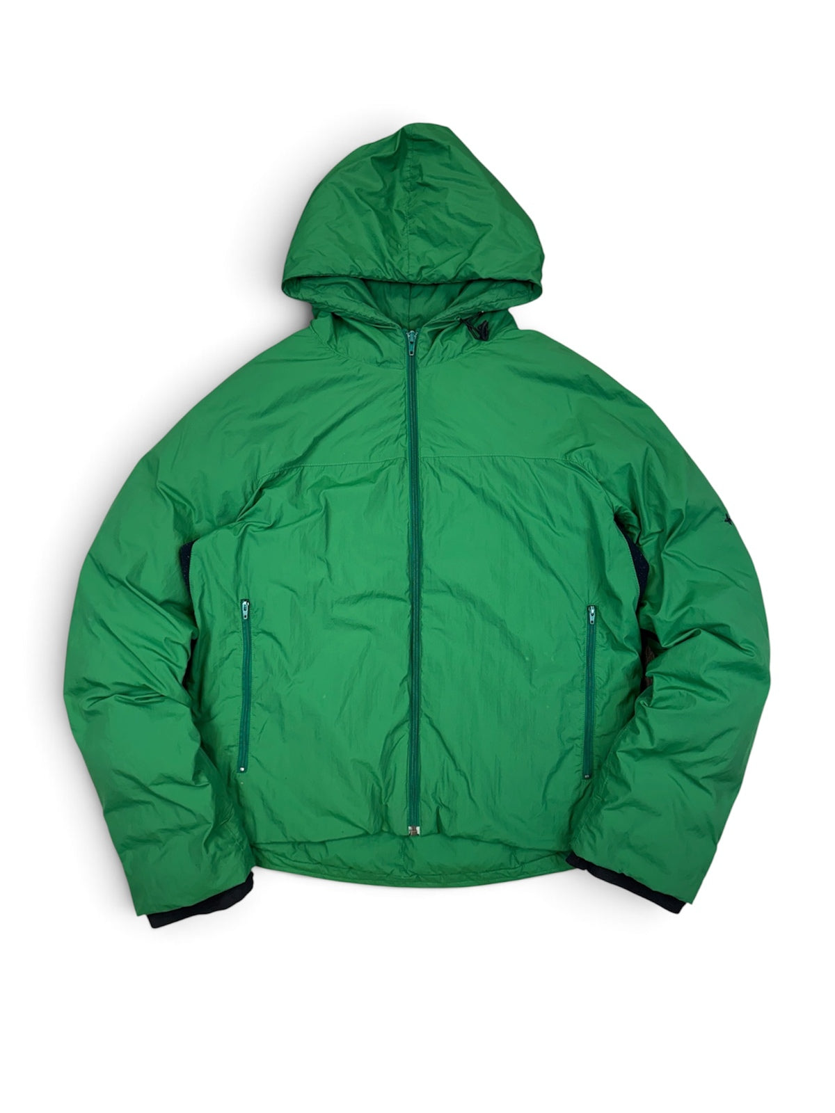 Stone Island Denims Vintage AW04 Green Nylon Goose Down Jacket - Large