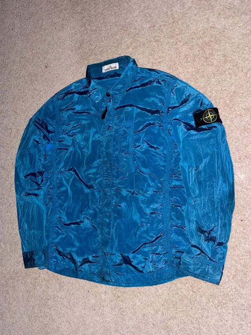 Blue Stone Island Nylon Metal Shimmer Jacket