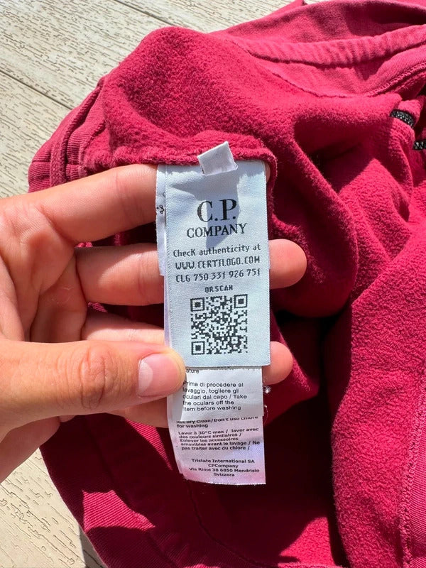 Red CP Company Goggle Hoodie