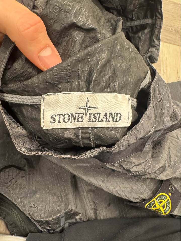Grey Nylon Metal Jacquard Jacket
